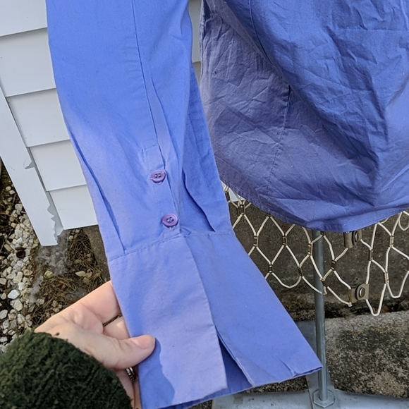 Tribeca Studio blue button-down blouse - Picture 3 of 4